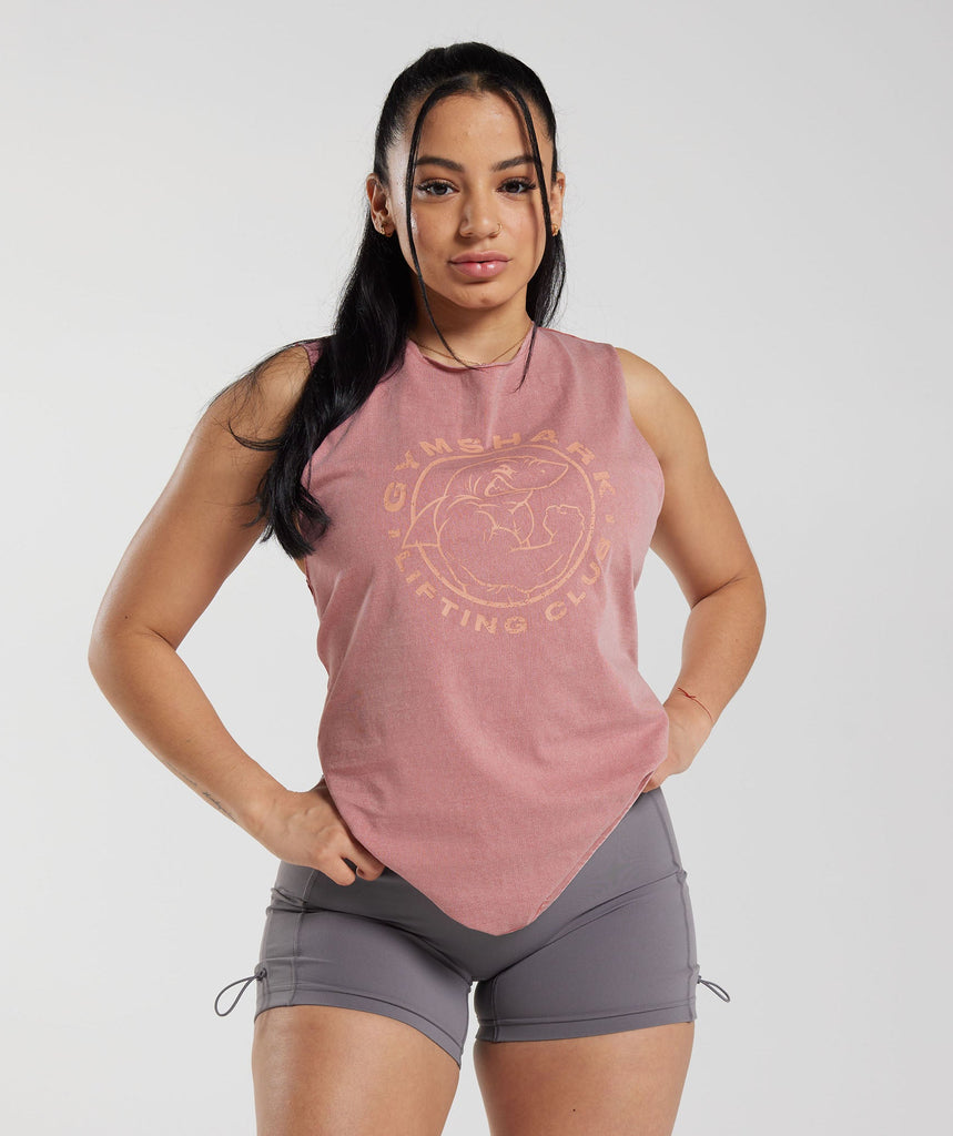 Gymshark Legacy Washed Tank - Terracotta Pink/Acid Wash | Gymshark