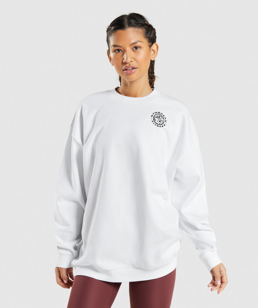 Gymshark Legacy Graphic Sweatshirt - White 1
